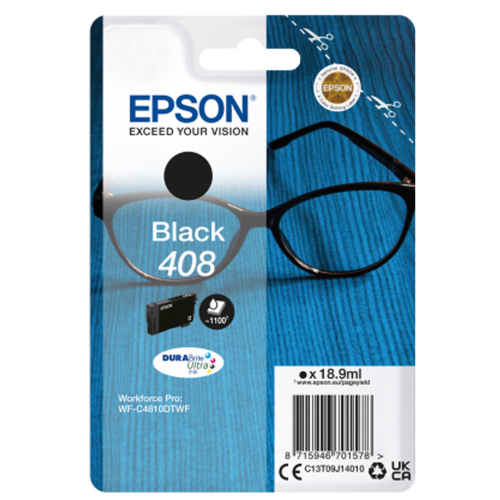 EPSON 408 CARTUCCIA SINGLEPACK DURABRITE ULTRA INK BLACK